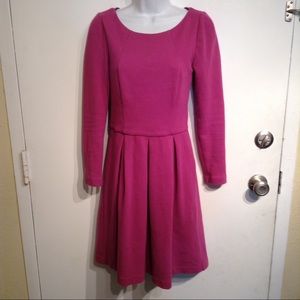 Boden Purple Long Sleeve A-Line Dress